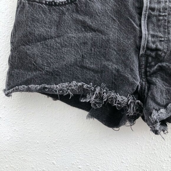 LEVI'S 501 Charcoal Denim Shorts No Size Tag Check Measurements - Picture 5 of 9